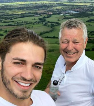 Harry Johnson with his father Robbie.